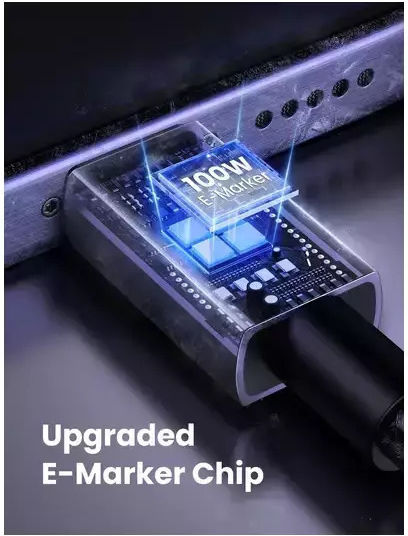 Ugreen USB 2.0 Cable USB-C Male - USB-C 100W PD Black 2m 45064