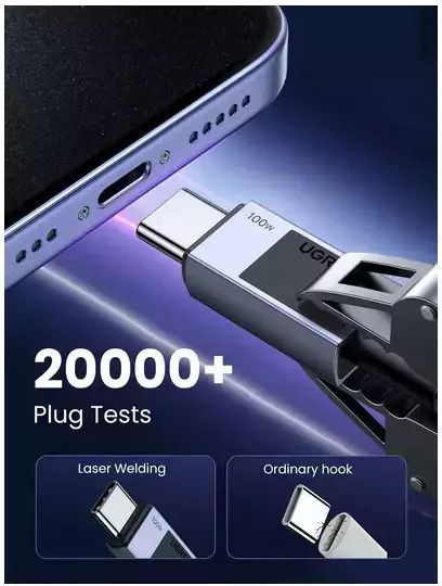 Ugreen USB 2.0 Cable USB-C Male - USB-C 100W PD Black 2m 45064