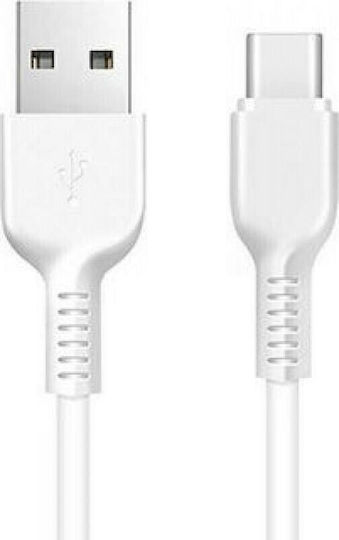 Hoco X20 Flash USB 2.0 Cable USB-C male - USB-A 18W Λευκό 3m HOC-X20c-W3