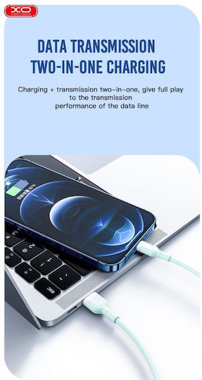 XO NB212 USB 2.0 Cable USB-C male - USB-A Ροζ 1m 16.005.0209