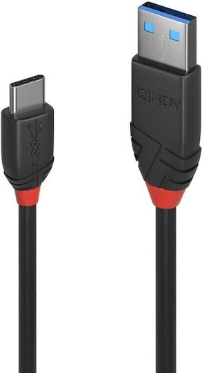 Lindy Regular USB 3.2 Cablu USB-C bărbătesc - USB-A Negru 0.5m (36915)