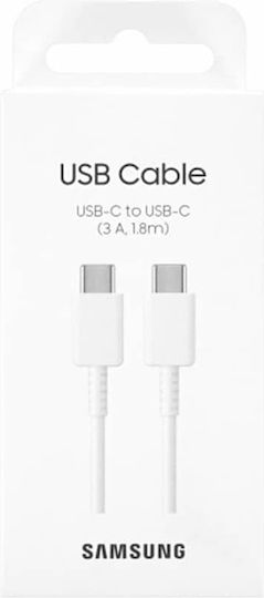 Samsung USB 2.0 USB-C Male - USB-C 60W PD White 1.8m Bulk Cable