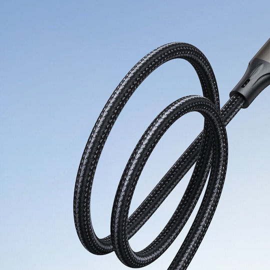 Joyroom Light-speed ​​series SA25-CC5 Braided USB 2.0 Cable USB-C male - USB-C 100W PD Μαύρο 1.2m