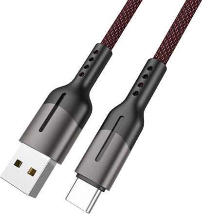 Lamtech Braided / Regular USB 2.0 Cable USB-C male - USB-A 100W PD Μαύρο 1.2m LAM111849