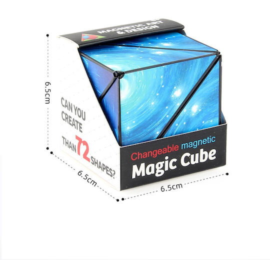 Blue Speed Cube Puzzle 72 Shapes Changeable Magnetic Magic Cube MC-08