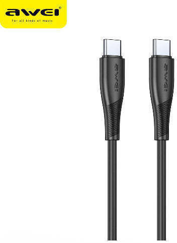 Awei Cl-182c USB 2.0 Cable USB-C male - USB-C 60W Black 1m