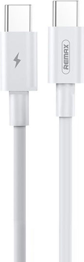 Remax USB 2.0 Cable USB-C Male - USB-C 100W PD White 2m