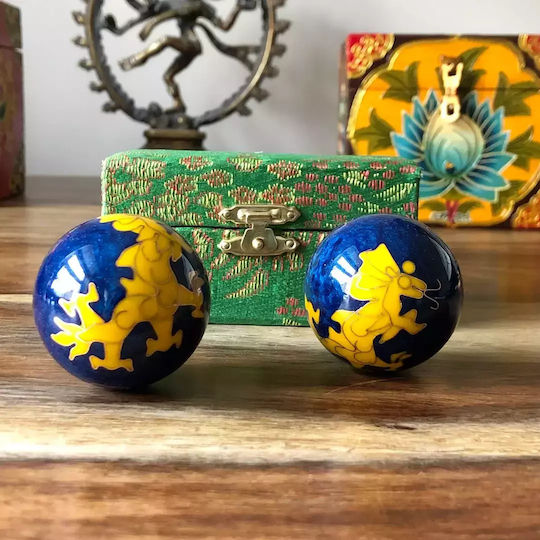 Zen Meditation Hand Balls Dragon 2 Pieces Steel 4cm Therapy Balls