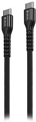 Devia USB 2.0 Cable USB-C Male - USB-C 60W PD Black 1.5m EC318