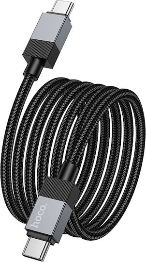 Hoco Cablu USB 2.0 X110 Honorific USB-C Masculin - USB-C 60W Negru 1m HOC-646826