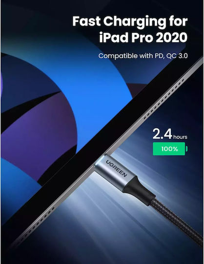 Ugreen US316 USB 2.0 Cable USB-C Male - USB-C 100W PD Black 1m 70427