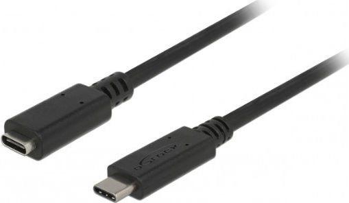DeLock Cablu Video USB 3.1 USB-C Masculin - USB-C Feminin 60W PD Negru 2m 85542