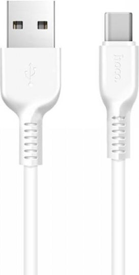 Hoco X20 Flash USB 2.0 Cable USB-C male - USB-A 18W Λευκό 1m HC-X20-TW-1M