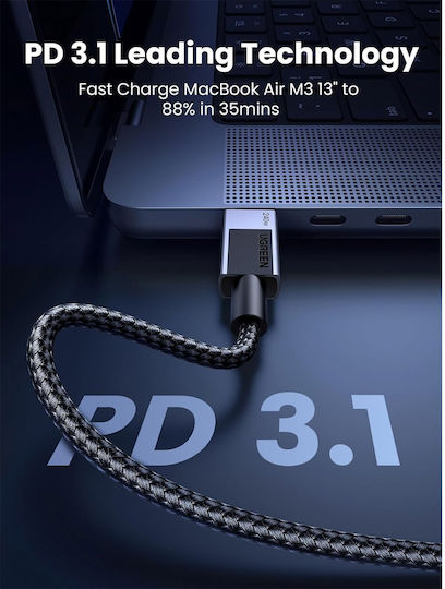 Ugreen USB 2.0 Cable USB-C male - USB-C 240W Γκρι 2m 45068
