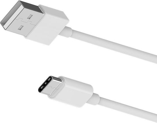 Borofone Stand BX3 USB 2.0 Кабел USB-C Мъжки - USB-A Бял 1м BRF-BX3C-WH
