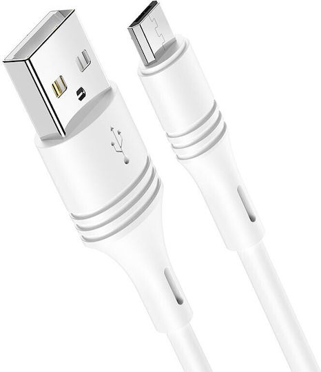 Borofone BX43 Triumph USB 2.0 Cable USB-C male - USB-A White 1m