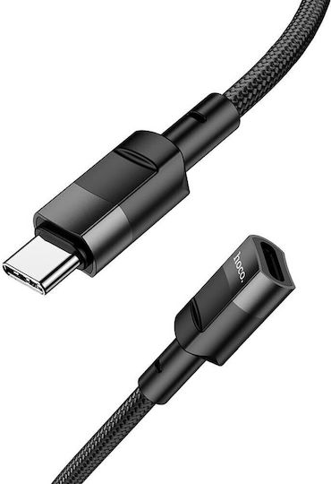 Hoco U107 USB 2.0 Cable USB-C Male - USB-C Female Black 1.2m HC-U107TTBK