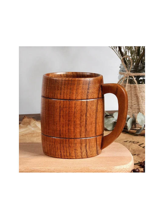 Ξύλινο Ποτήρι 330ml Καφέ Τσάι Μπύρα Wooden Glass 330ml Coffee Tea Beer