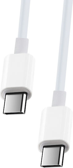 Maxlife USB 2.0 Cable USB-C male - USB-C 20W PD Λευκό 1m MXUC-05W1