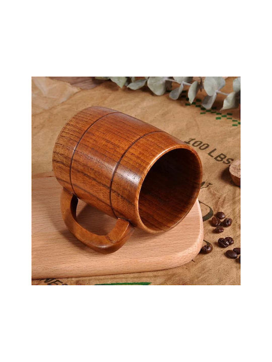 Ξύλινο Ποτήρι 330ml Καφέ Τσάι Μπύρα Wooden Glass 330ml Coffee Tea Beer