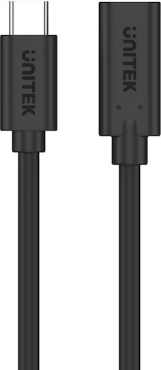 Unitek USB 3.2 Video Cable USB-C male - USB-C female 100W PD Μαύρο 1m C14086BK-1M