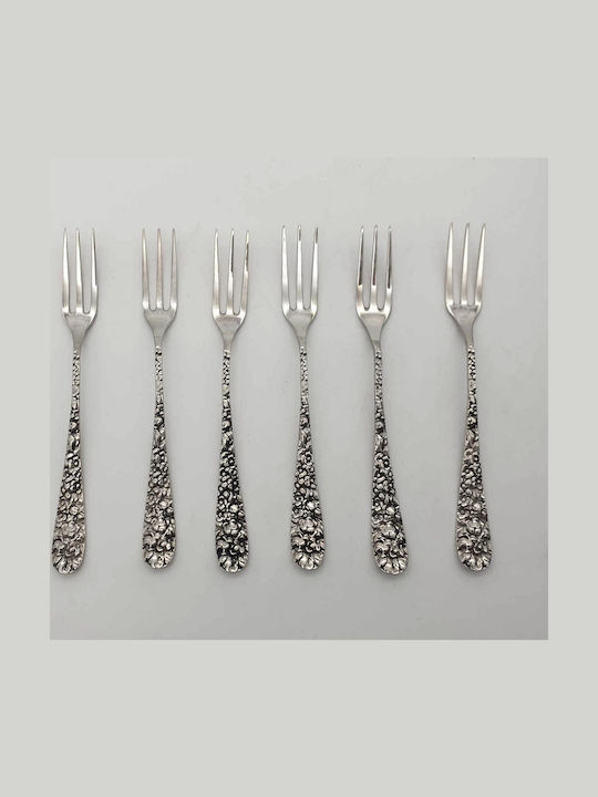 Gabel-Set Edelstahl Silber 15cm 6Stück