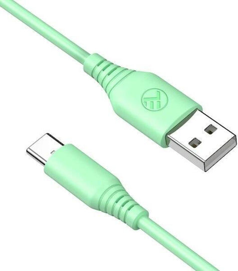 Tellur USB 2.0 Cable USB-C Male - USB-A Green 1m