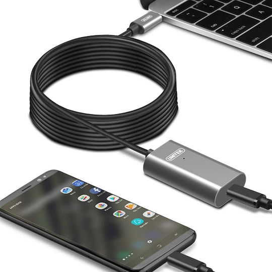 Unitek USB 3.1 Cable USB-C male - USB-C female Μαύρο 5m U305A