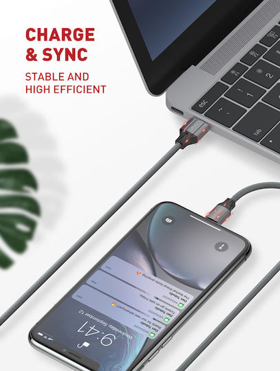 Ldnio LS441 USB 2.0 Cable USB-C male - USB-A 12W Γκρι 1m