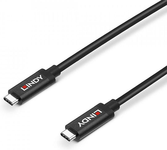 Lindy USB 3.2 Video Cable USB-C male - USB-C PD Μαύρο 5m 43308