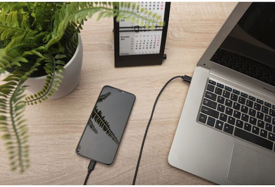 Digitus USB 2.0 Cable USB-C male - USB-A PD Μαύρο 1m AK-300136-010-S Bulk