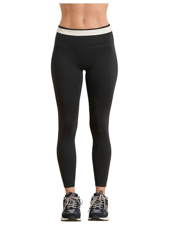 Instruire Colanti de femei Cropped Colanti Talie inalta Black