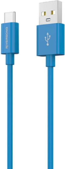 Riversong Lotus 08 USB 2.0 Cable USB-C male - USB-A Μπλε 1.2m CT71BU