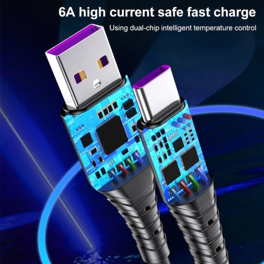 WK WDC-152 USB 2.0 Cable USB-C male - USB-A 30W Λευκό 2m 250698