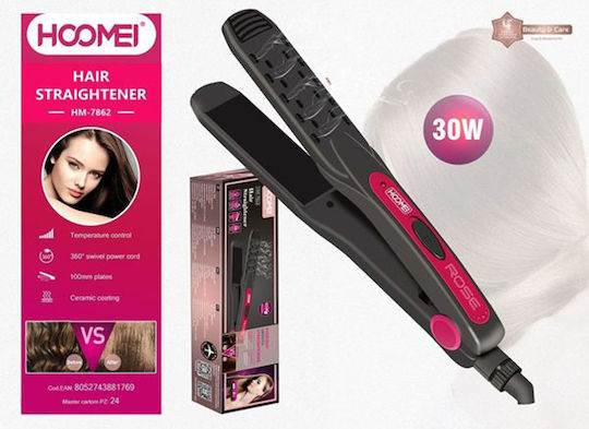 Hoomei Hair Straighener HM-7862 Hair Straightener with Ceramic Plates 30W