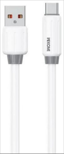 WK USB 2.0 Kabel USB Typ-C männlich - USB-A 66W PD Weiß 1m