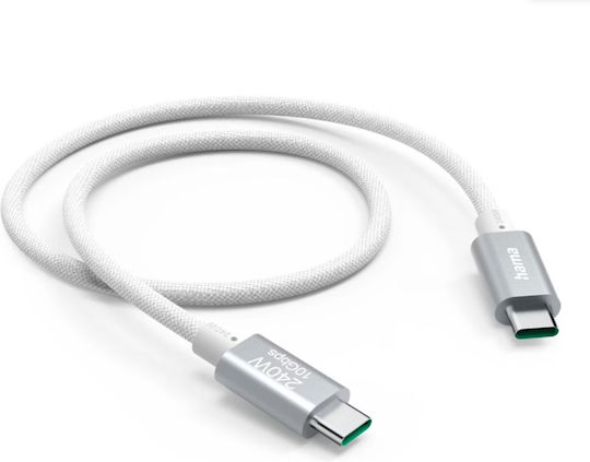 HAMA Regular USB 2.0 Cablu USB-C bărbătesc - USB-C 240W Alb 1.5m (00201724)