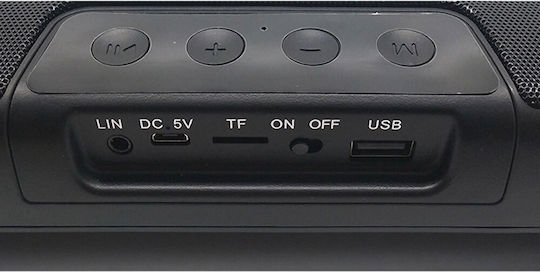 Powertech Ηχείο Bluetooth 10W με Διάρκεια Μπαταρίας έως 10 ώρες Μαύρο PT-989