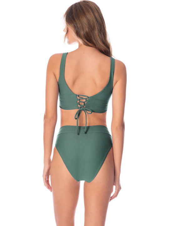 Bikini Set Top & Slip Bottom Eucalyptus Green