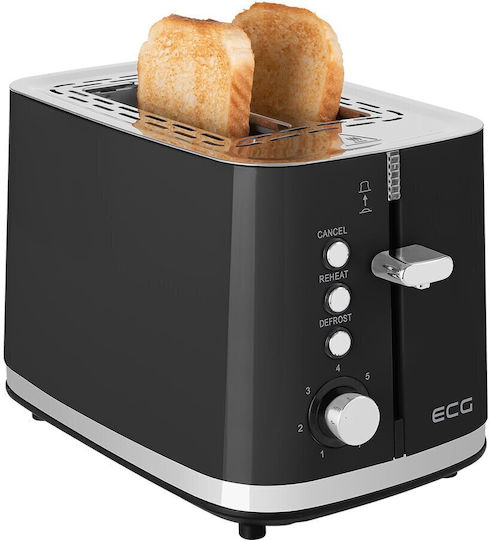 ECG Toaster 2 Slots 925W Black