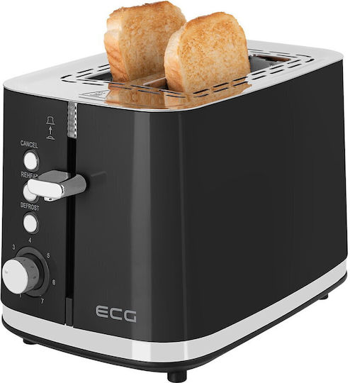 ECG Toaster 2 Slots 925W Black