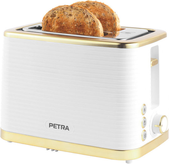 Petra Prăjitor de pâine 2 sloturi 930W Alb