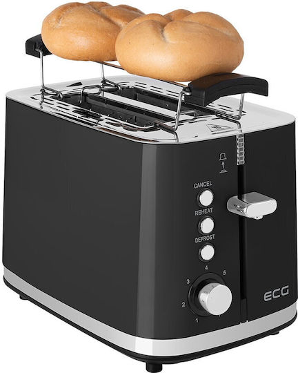 ECG Toaster 2 Slots 925W Black