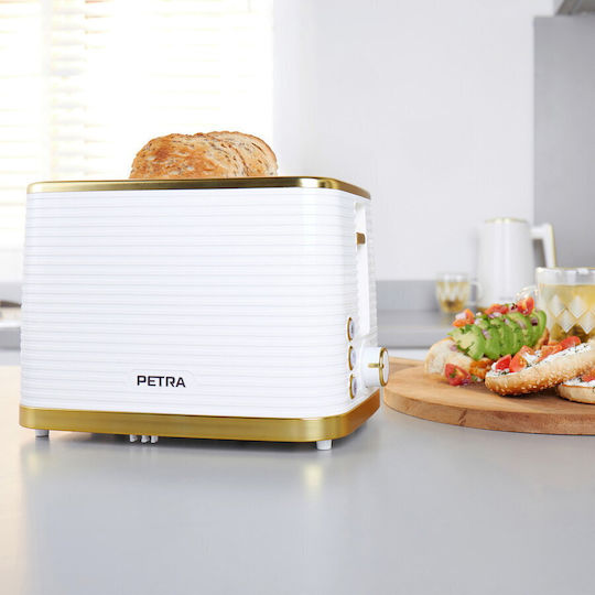 Petra Prăjitor de pâine 2 sloturi 930W Alb