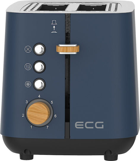 ECG Тостер Двуместна 925W Сив