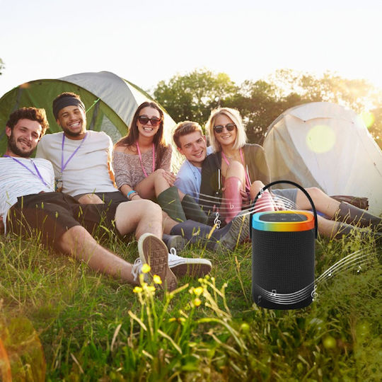 Gembird Ηχείο Bluetooth 10W με Ραδιόφωνο και Διάρκεια Μπαταρίας έως 5 ώρες Μαύρο SPK-BT-LED-06