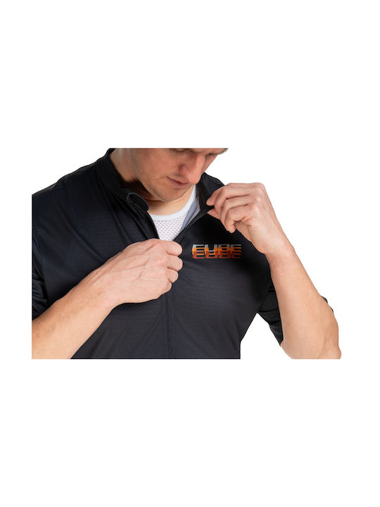 CUBE Men's Short Sleeve Cycling Jersey Mountain Bike Black