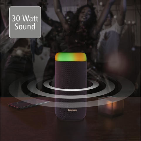 HAMA Shine 2.0 Ηχείο Bluetooth 30W με Διάρκεια Μπαταρίας έως 12 ώρες Μαύρο