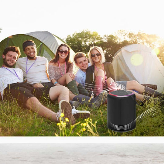 Gembird BT LED Bluetooth Speaker 3W with Radio and Battery Life up to 4 hours Black