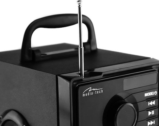 Media-Tech Boombox BT Bluetooth Speaker 15W with Radio and Battery Life up to 6 hours Black